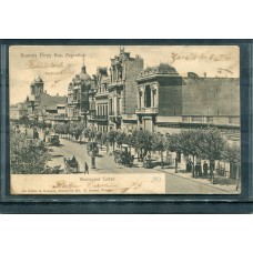 CIUDAD DE BUENOS AIRES ANTIGUA TARJETA POSTAL BOULEVARD CALLAO TRANVIAS